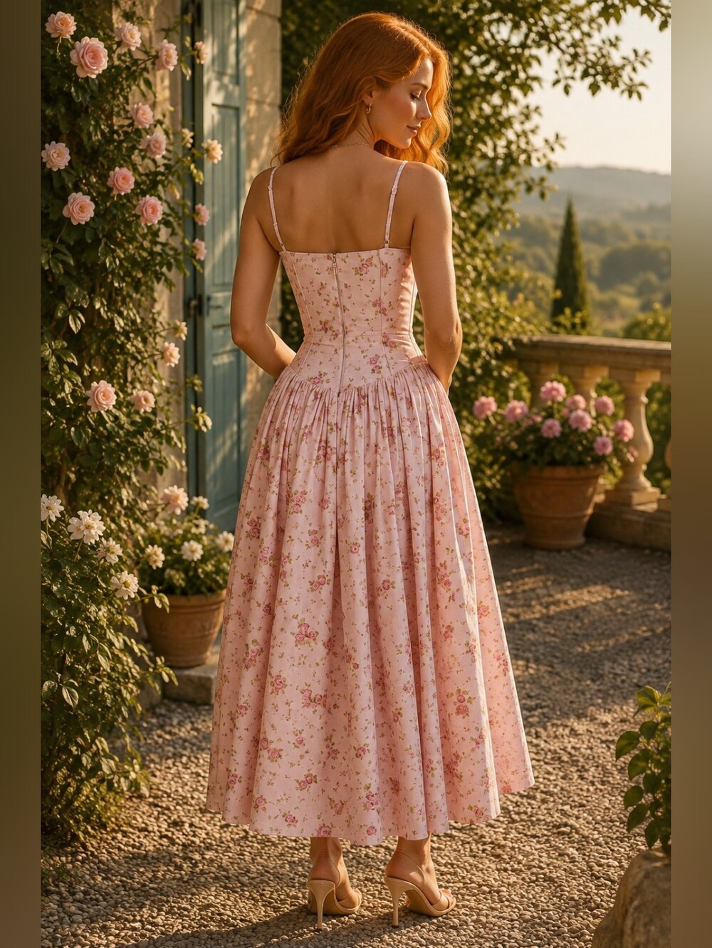 NWOT House Of Cb Ysabella Pink Floral Small Plus Cup Corset Summer Rose Maxi - Picture 2 of 7